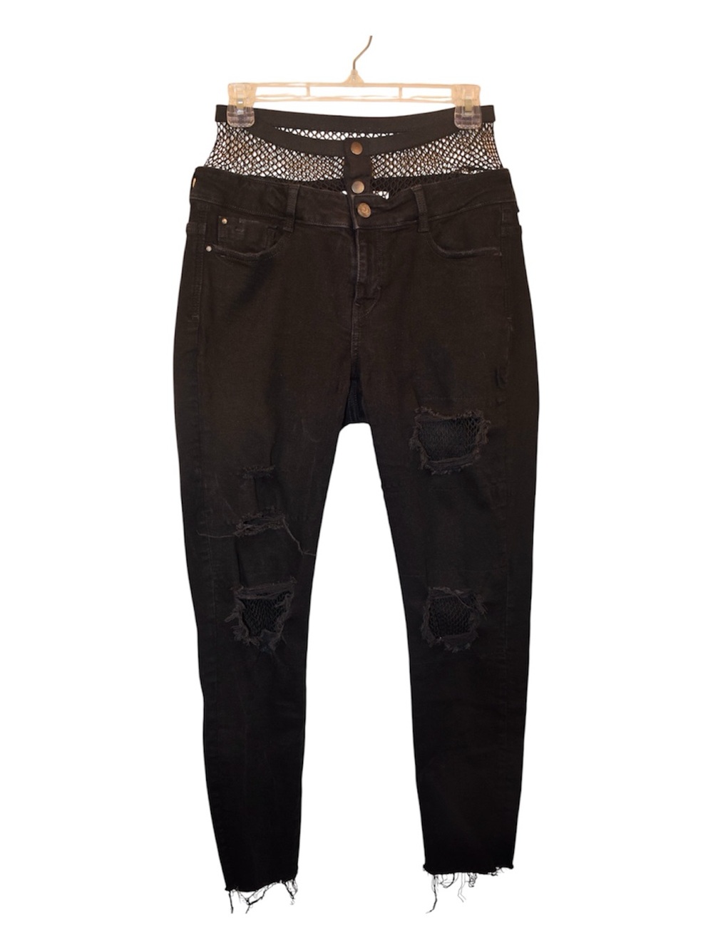Zara Black Distressed Skinny Jeans